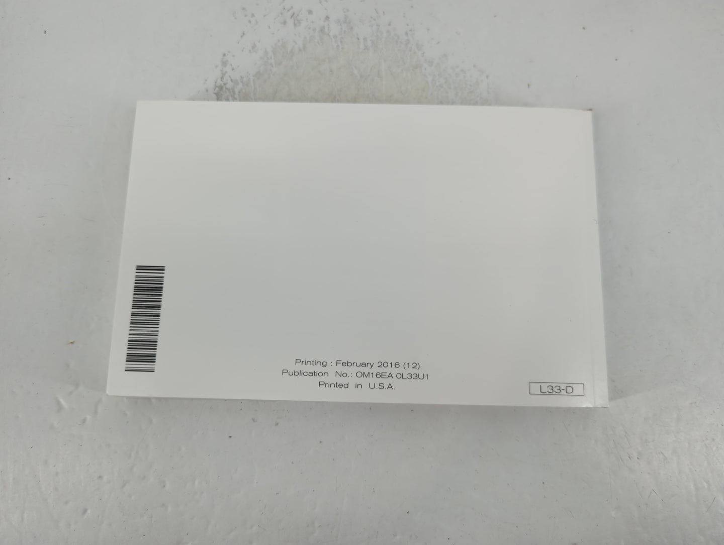 2016 Nissan Altima Owners Manual Book Guide P/N:OM16EA 0L33U1 OEM Used Auto Parts - Oemusedautoparts1.com