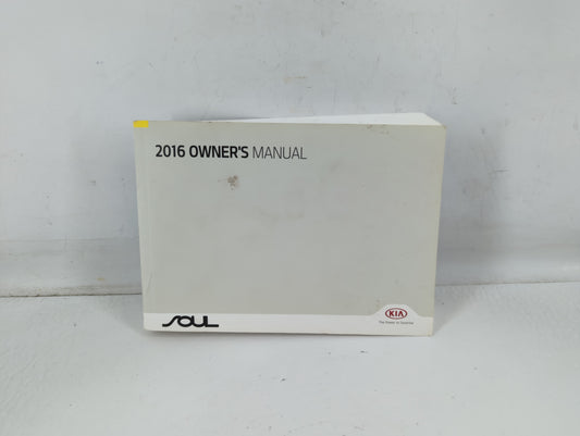 2016 Kia Soul Owners Manual Book Guide P/N:GB2O-EU55B OEM Used Auto Parts - Oemusedautoparts1.com