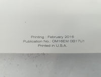 2016 Nissan Sentra Owners Manual Book Guide P/N:OM16M 0B17U1 OEM Used Auto Parts - Oemusedautoparts1.com