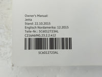 2016 Volkswagen Jetta Owners Manual Book Guide P/N:5C6012723AL OEM Used Auto Parts - Oemusedautoparts1.com