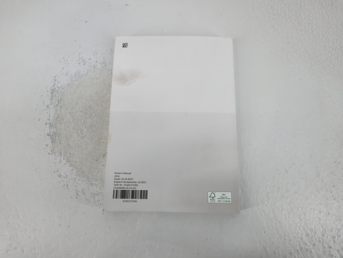 2016 Volkswagen Jetta Owners Manual Book Guide P/N:5C6012723AL OEM Used Auto Parts - Oemusedautoparts1.com