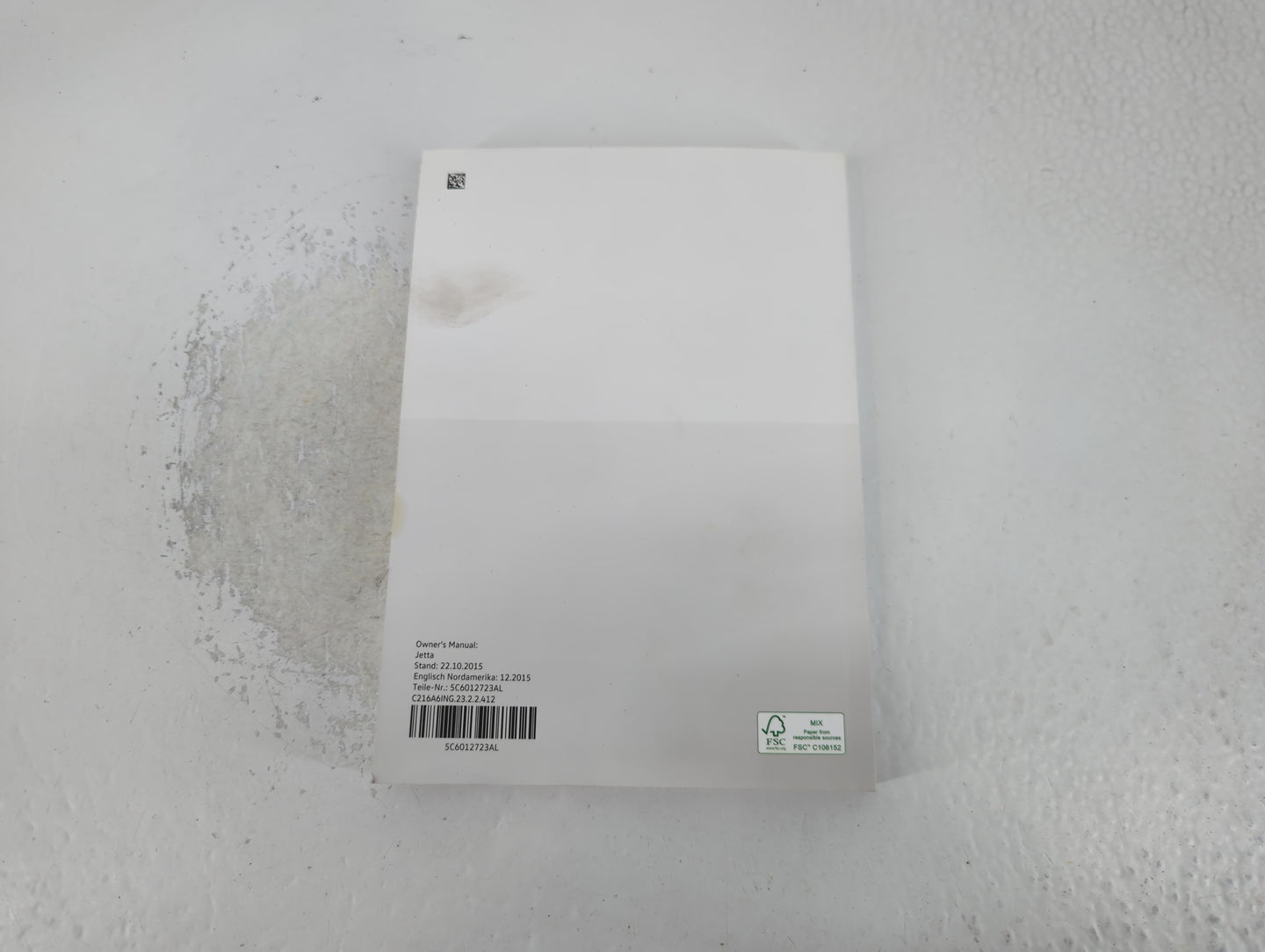 2016 Volkswagen Jetta Owners Manual Book Guide P/N:5C6012723AL OEM Used Auto Parts - Oemusedautoparts1.com