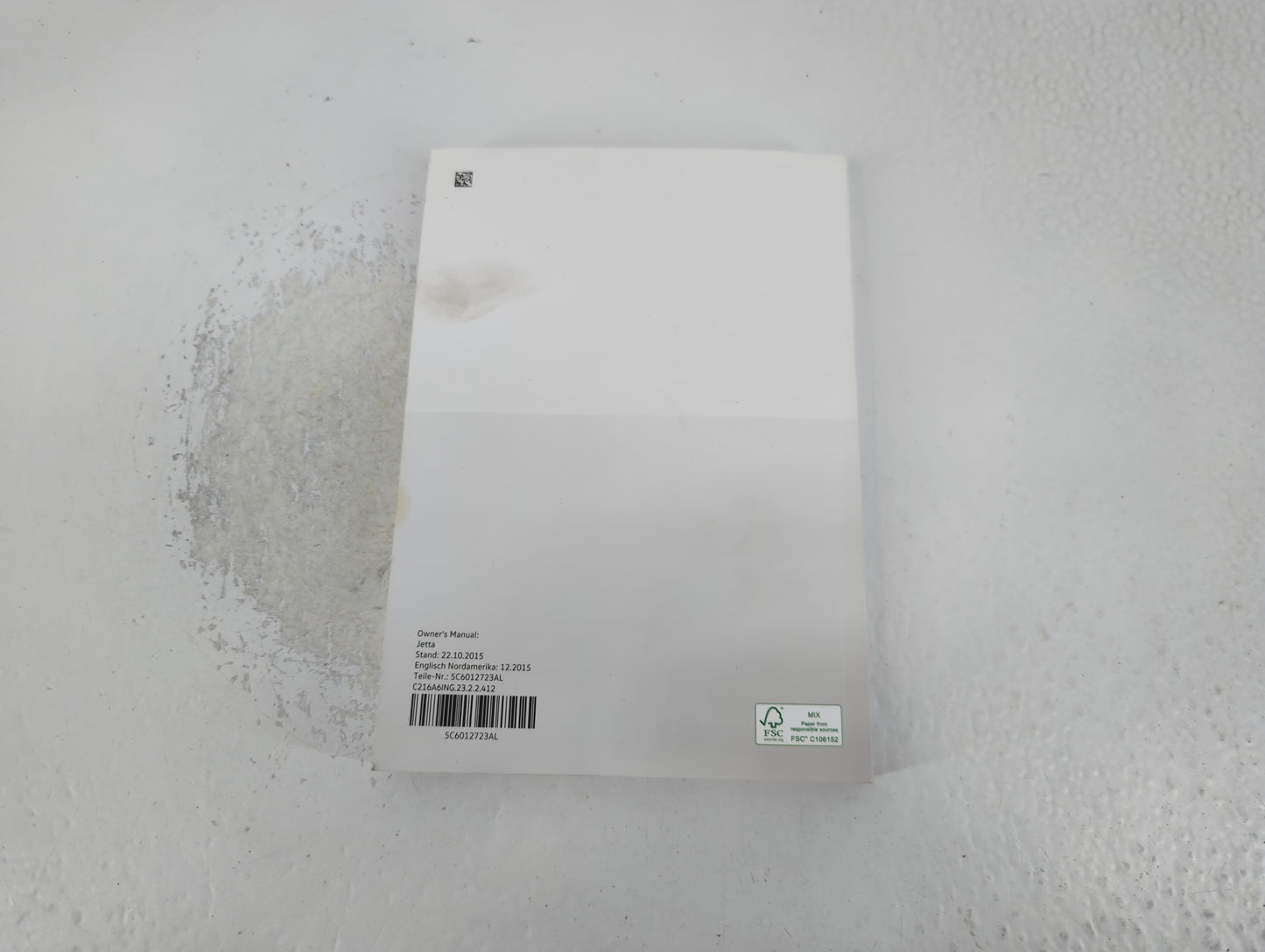 2016 Volkswagen Jetta Owners Manual Book Guide P/N:5C6012723AL OEM Used Auto Parts - Oemusedautoparts1.com