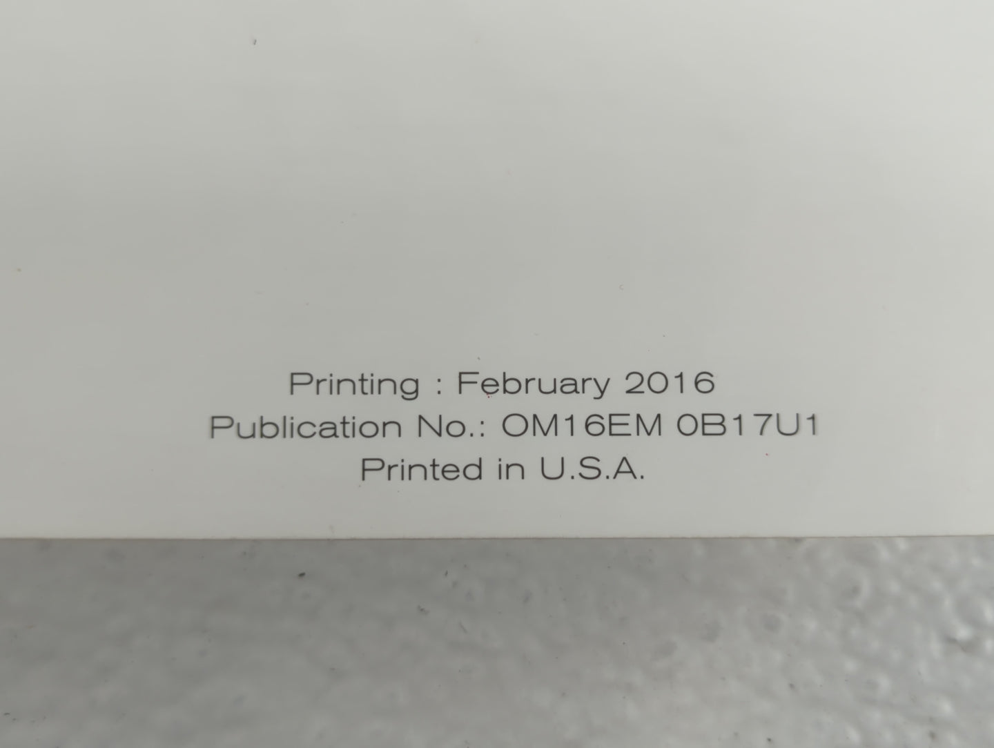 2016 Nissan Sentra Owners Manual Book Guide P/N:OM16EM 0B17U1 OEM Used Auto Parts - Oemusedautoparts1.com