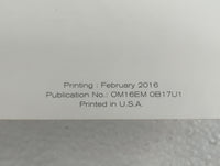 2016 Nissan Sentra Owners Manual Book Guide P/N:OM16EM 0B17U1 OEM Used Auto Parts - Oemusedautoparts1.com