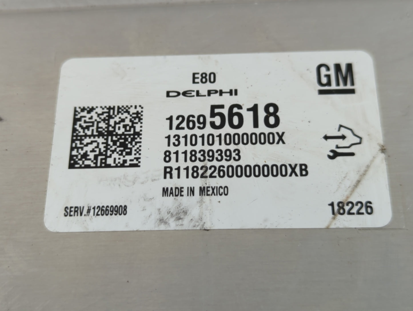 2019 Buick Encore PCM Engine Control Computer ECU ECM PCU OEM P/N:12695618 Fits Fits 2017 2018 2020 2021 2022 OEM Used Auto Parts - Oemusedautoparts1.com