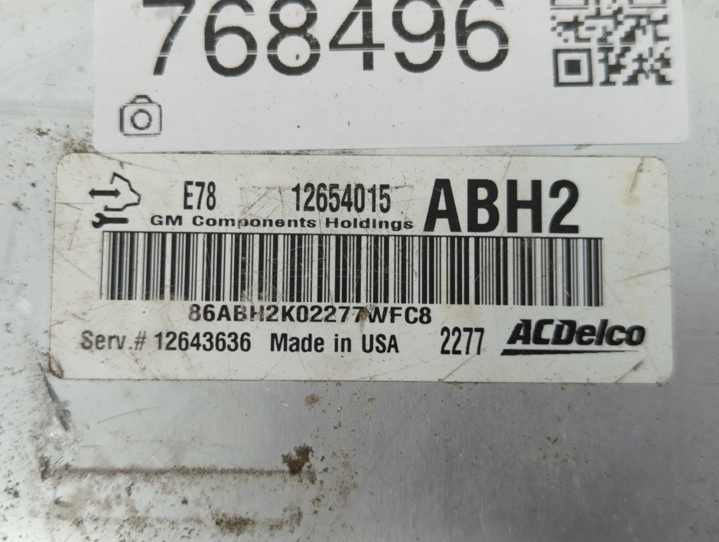 2013 Chevrolet Silverado 2500 PCM Engine Control Computer ECU ECM PCU OEM P/N:12654015 12643636 Fits Fits 2014 2015 2016 2017 OEM Used Auto Parts - Oemusedautoparts1.com