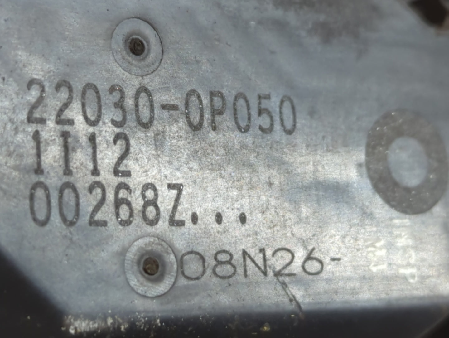 2007-2016 Toyota Sienna Throttle Body P/N:22030-0P050 Fits OEM Used Auto Parts - Oemusedautoparts1.com