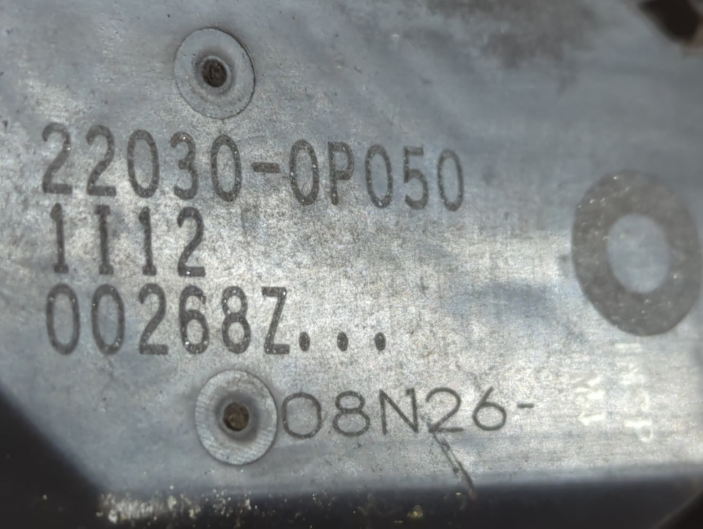 2007-2016 Toyota Sienna Throttle Body P/N:22030-0P050 Fits OEM Used Auto Parts - Oemusedautoparts1.com