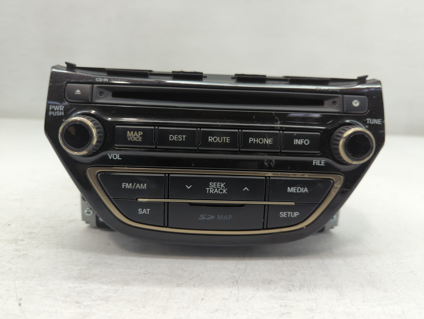 2013-2015 Hyundai Genesis Radio AM FM Cd Player Receiver Replacement P/N:96560-2M551YHG Fits Fits 2013 2014 2015 OEM Used Auto Parts - Oemusedautoparts1.com