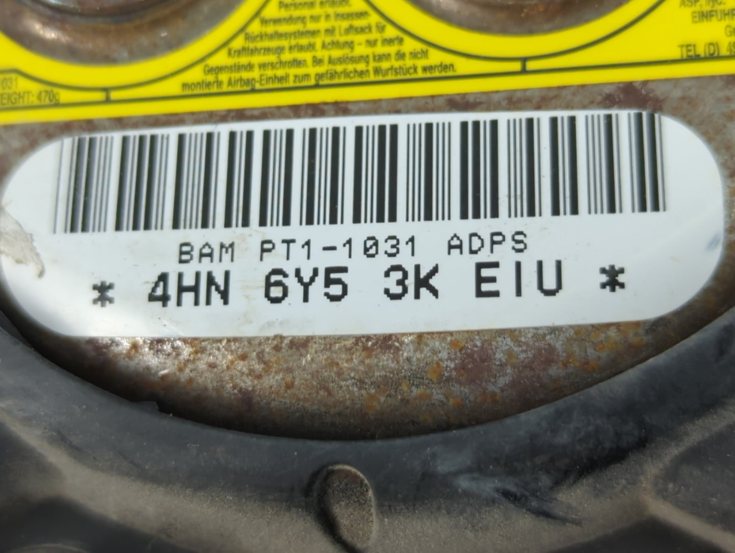 2015-2017 Subaru Legacy Air Bag Driver Left Steering Wheel Mounted P/N:4HN 6Y5 3K EIU Fits Fits 2015 2016 2017 OEM Used Auto Parts - Oemusedautoparts1.com