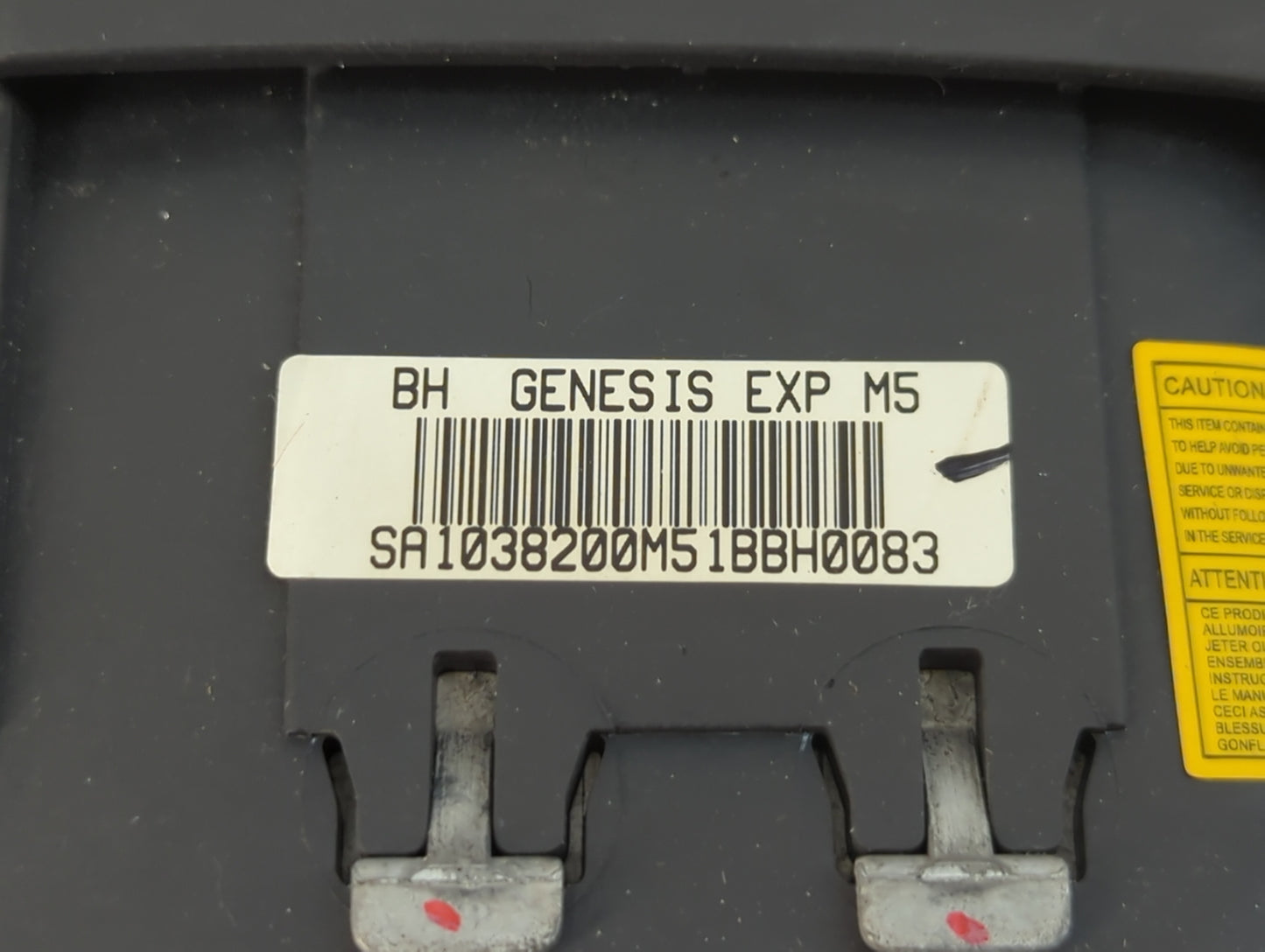 2009-2012 Hyundai Genesis Air Bag Driver Left Steering Wheel Mounted Fits Fits 2009 2010 2011 2012 OEM Used Auto Parts - Oemusedautoparts1.com