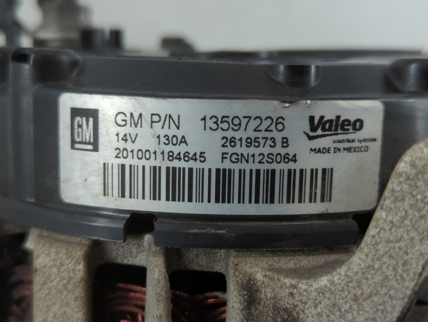 2013-2021 Chevrolet Trax Alternator Replacement Generator Charging Assembly Engine OEM P/N:13597226 Fits OEM Used Auto Parts - Oemusedautoparts1.com