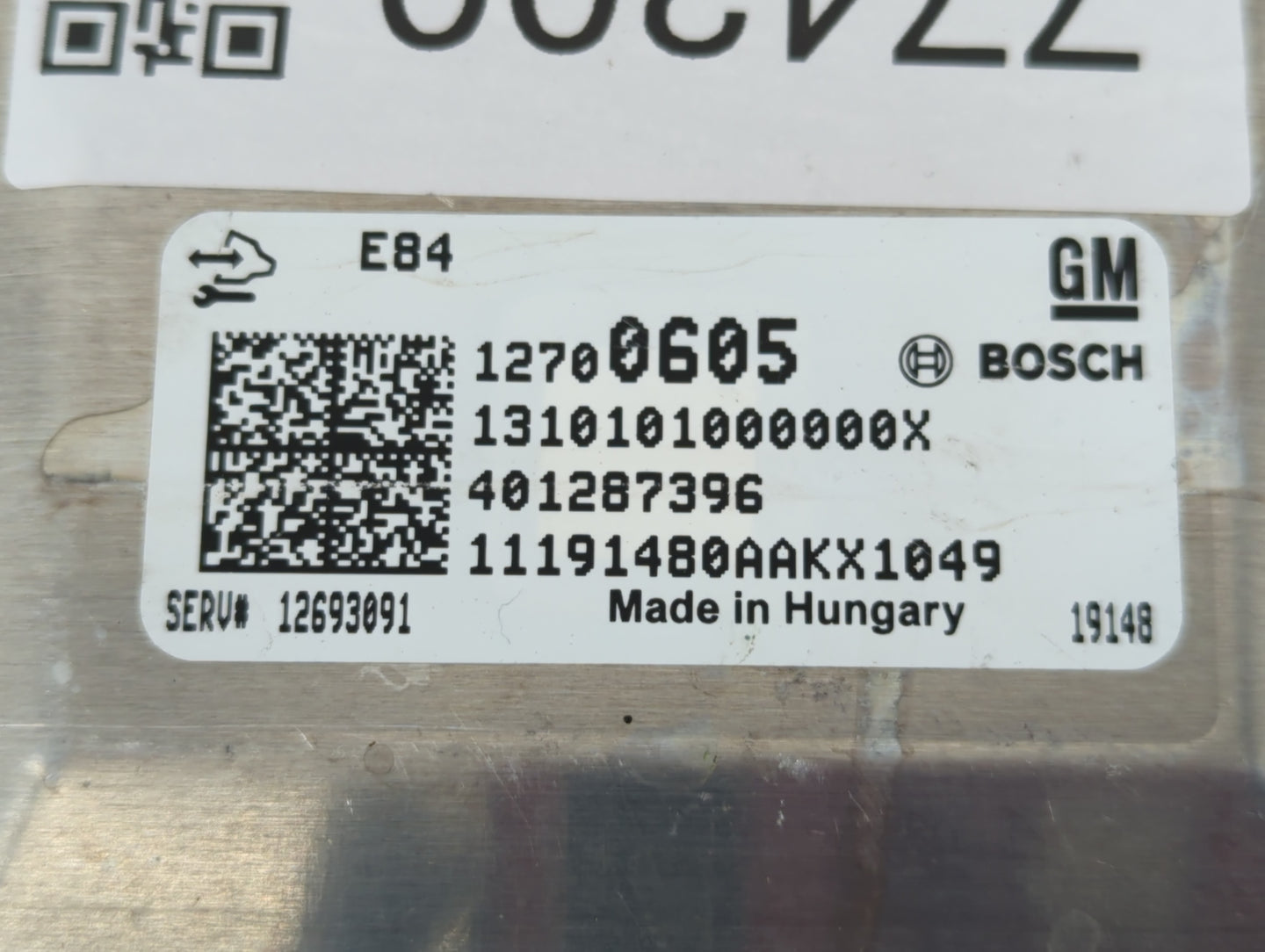 2019-2022 Chevrolet Spark PCM Engine Control Computer ECU ECM PCU OEM P/N:12700605 Fits Fits 2019 2020 2021 2022 OEM Used Auto Parts - Oemusedautoparts1.com