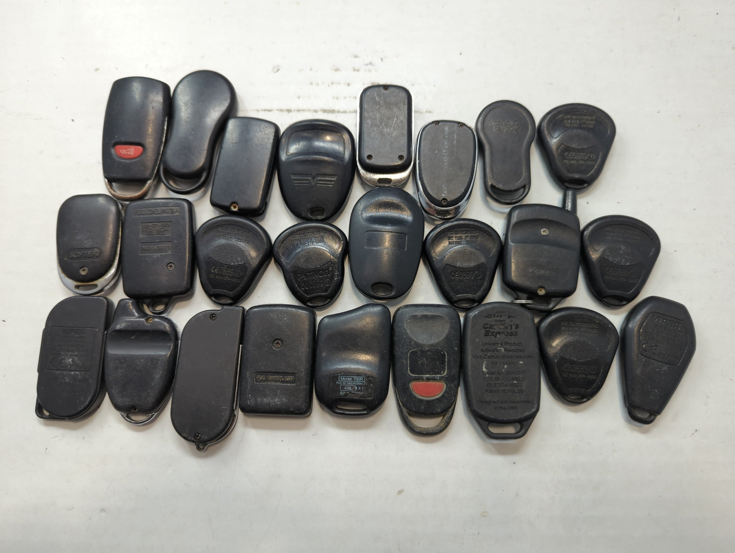 Lot of 25 Aftermarket Keyless Entry Remote Fob MIXED FCC IDS MIXED PART - Oemusedautoparts1.com