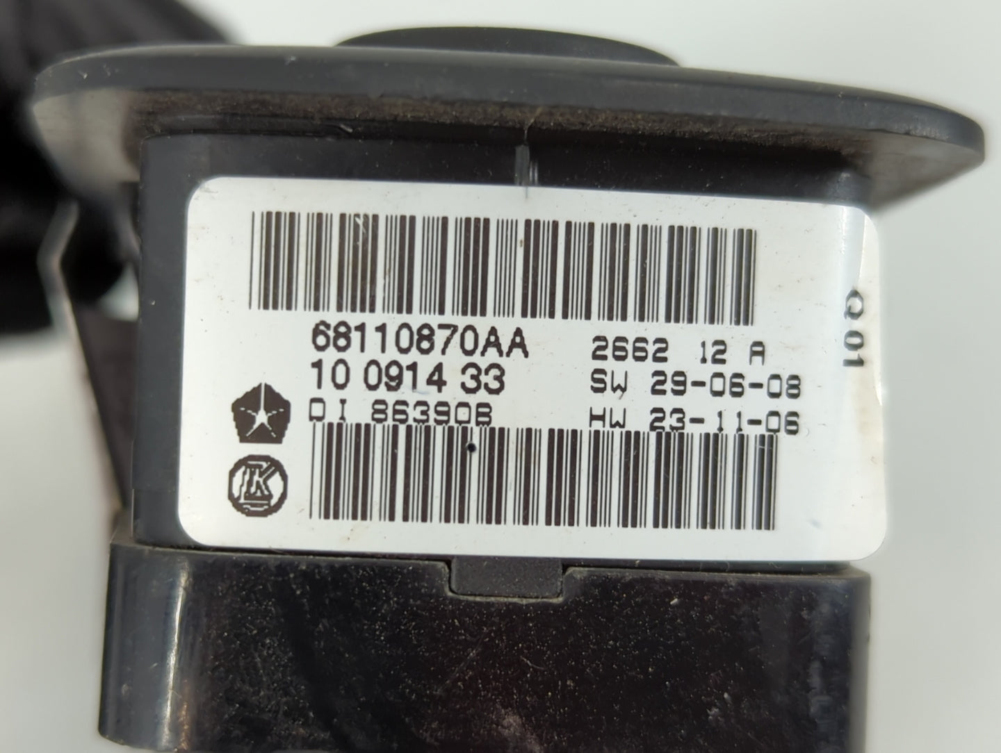 2012 Dodge Caravan Master Power Window Switch Replacement Driver Side Left P/N:68110870AA Fits Fits 2013 2014 2015 2016 OEM Used Auto Parts - Oemusedautoparts1.com