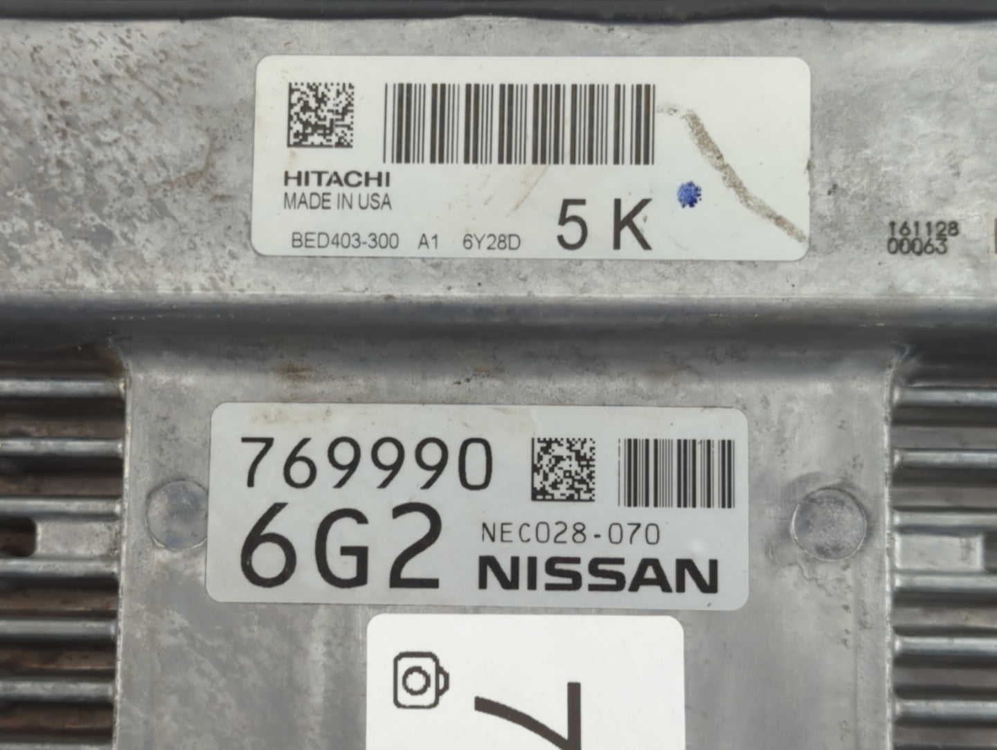 2017 Infiniti Qx60 PCM Engine Control Computer ECU ECM PCU OEM P/N:BED403-300 NEC028-070 Fits OEM Used Auto Parts - Oemusedautoparts1.com
