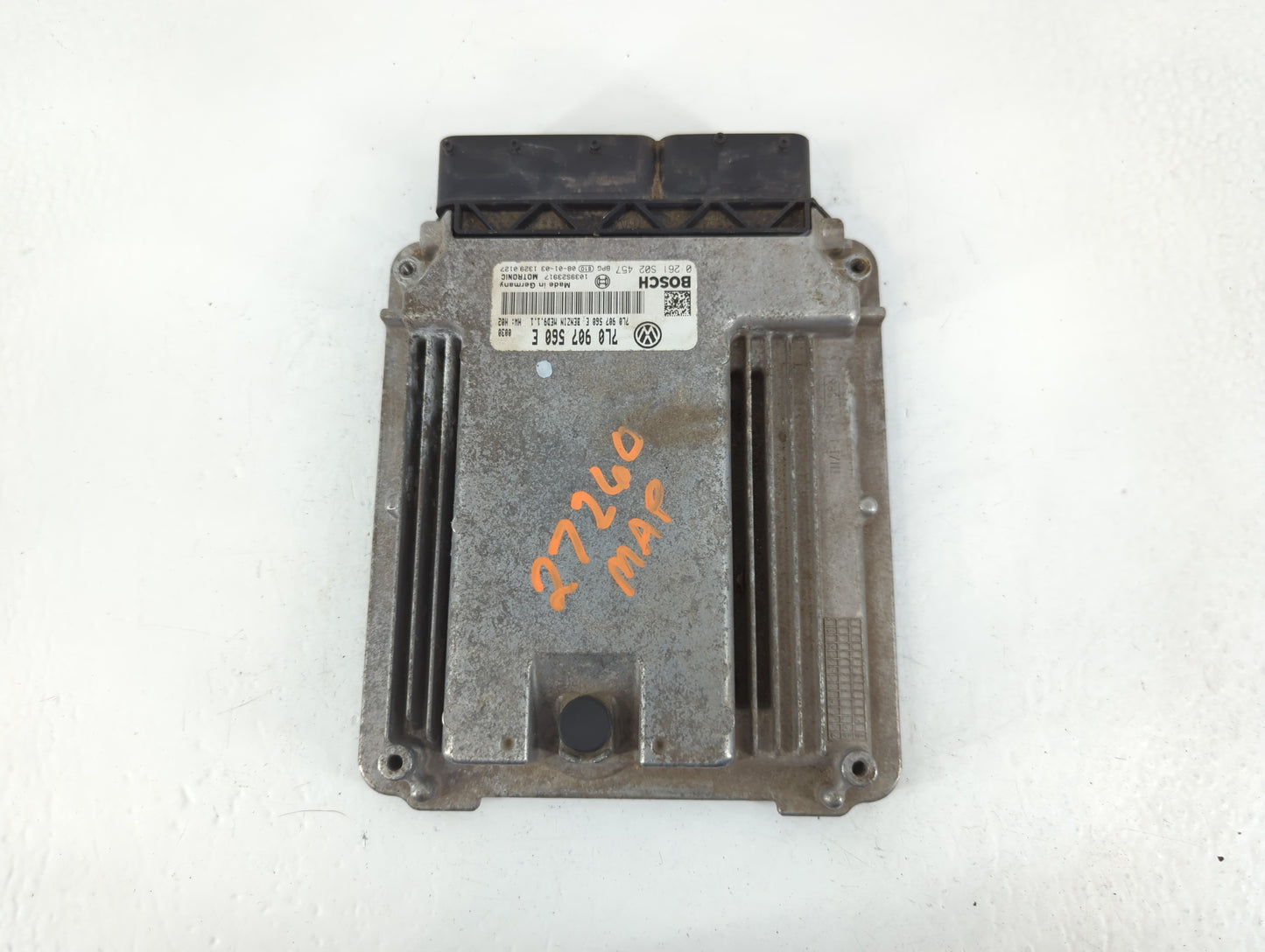 2007-2009 Volkswagen Touareg PCM Engine Control Computer ECU ECM PCU OEM P/N:7L0 907 560 E Fits Fits 2007 2008 2009 OEM Used Auto Parts - Oemusedautoparts1.com