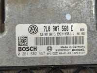 2007-2009 Volkswagen Touareg PCM Engine Control Computer ECU ECM PCU OEM P/N:7L0 907 560 E Fits Fits 2007 2008 2009 OEM Used Auto Parts - Oemusedautoparts1.com