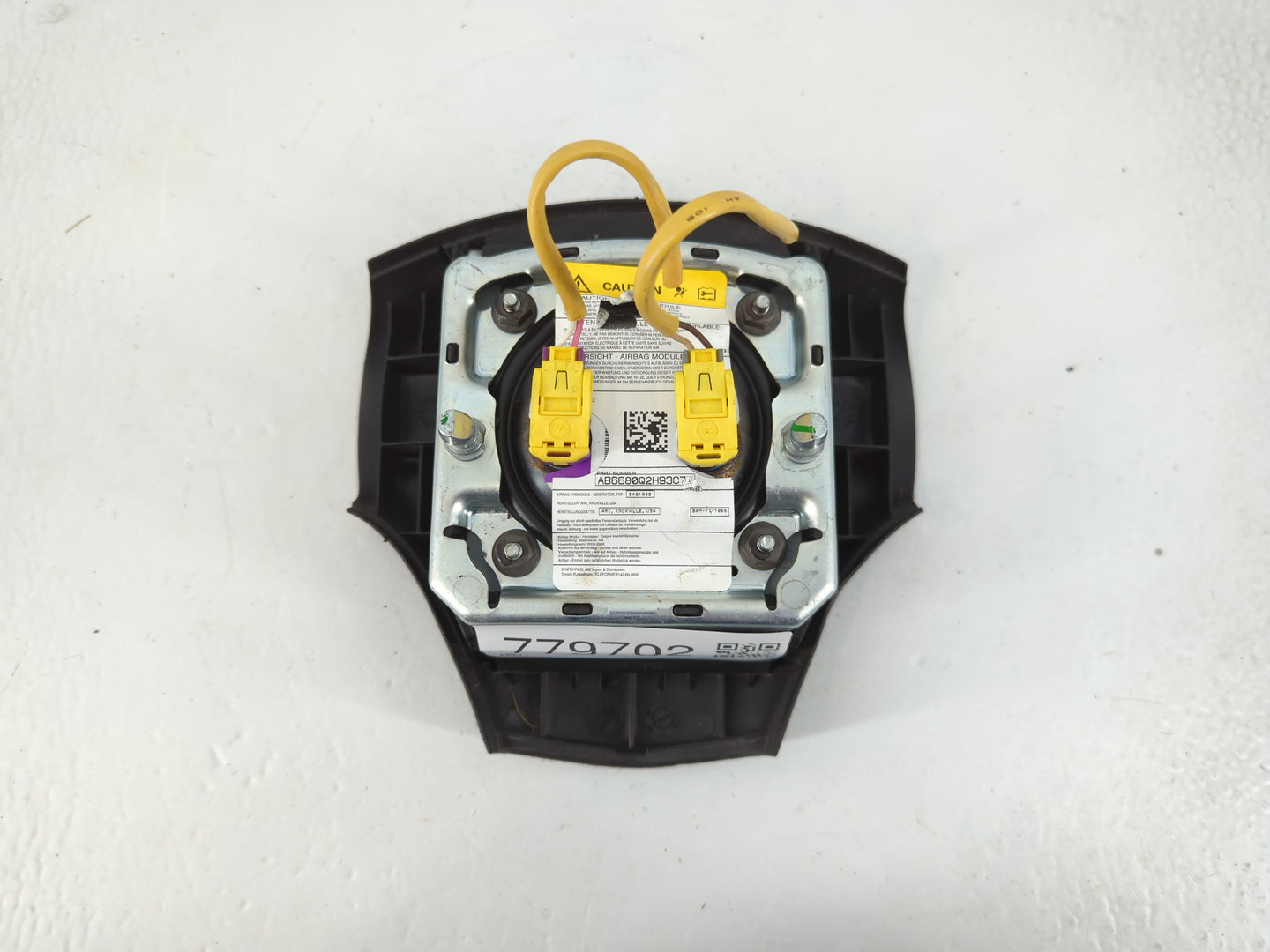 2007-2009 Saturn Aura Air Bag Driver Left Steering Wheel Mounted P/N:AB6680Q2H93C7 Fits Fits 2007 2008 2009 OEM Used Auto Parts - Oemusedautoparts1.com