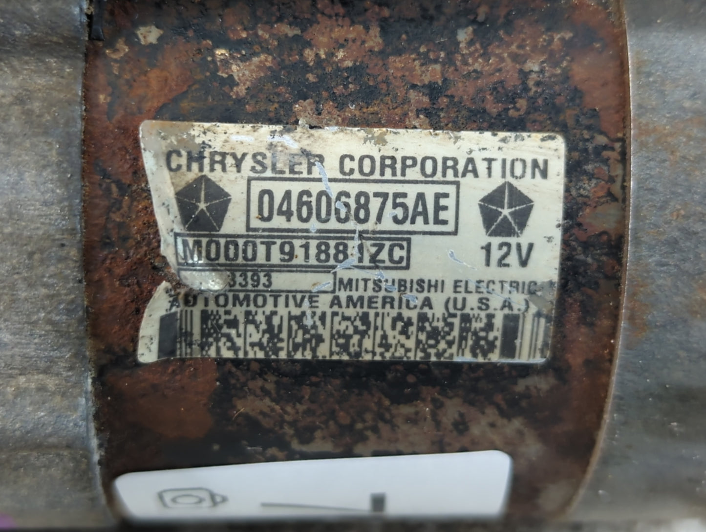 2003-2006 Chrysler Sebring Car Starter Motor Solenoid OEM P/N:M000T91881ZC 04606875AE Fits Fits 2003 2004 2005 2006 OEM Used Auto Parts - Oemusedautoparts1.com