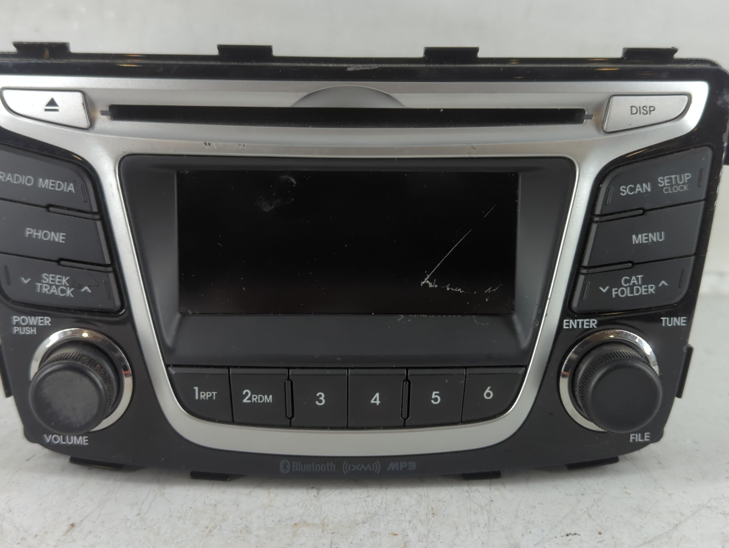 2012-2014 Hyundai Accent Radio AM FM Cd Player Receiver Replacement P/N:96170-1R151GU Fits Fits 2012 2013 2014 OEM Used Auto Parts - Oemusedautoparts1.com