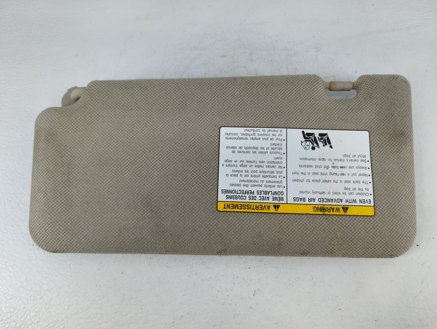 2007-2012 Nissan Versa Sun Visor Shade Replacement Passenger Right Mirror Fits Fits 2007 2008 2009 2010 2011 2012 OEM Used Auto Parts - Oemusedautoparts1.com