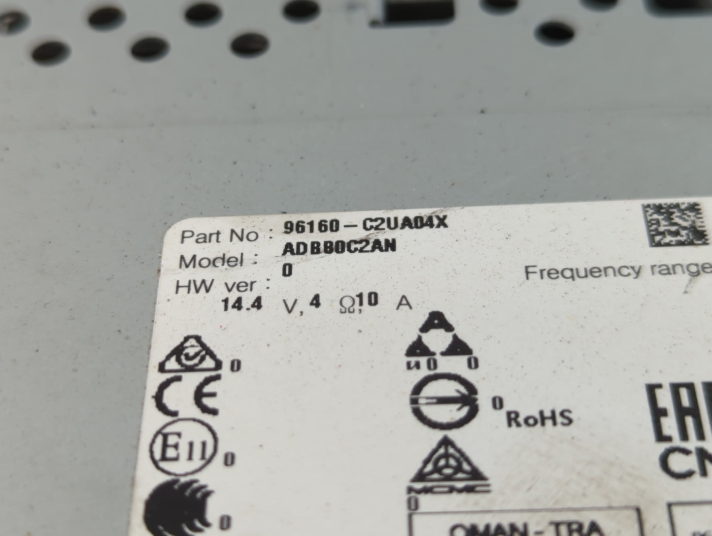 2018-2019 Hyundai Sonata Radio AM FM Cd Player Receiver Replacement P/N:96160-C2UA04X Fits Fits 2018 2019 OEM Used Auto Parts - Oemusedautoparts1.com