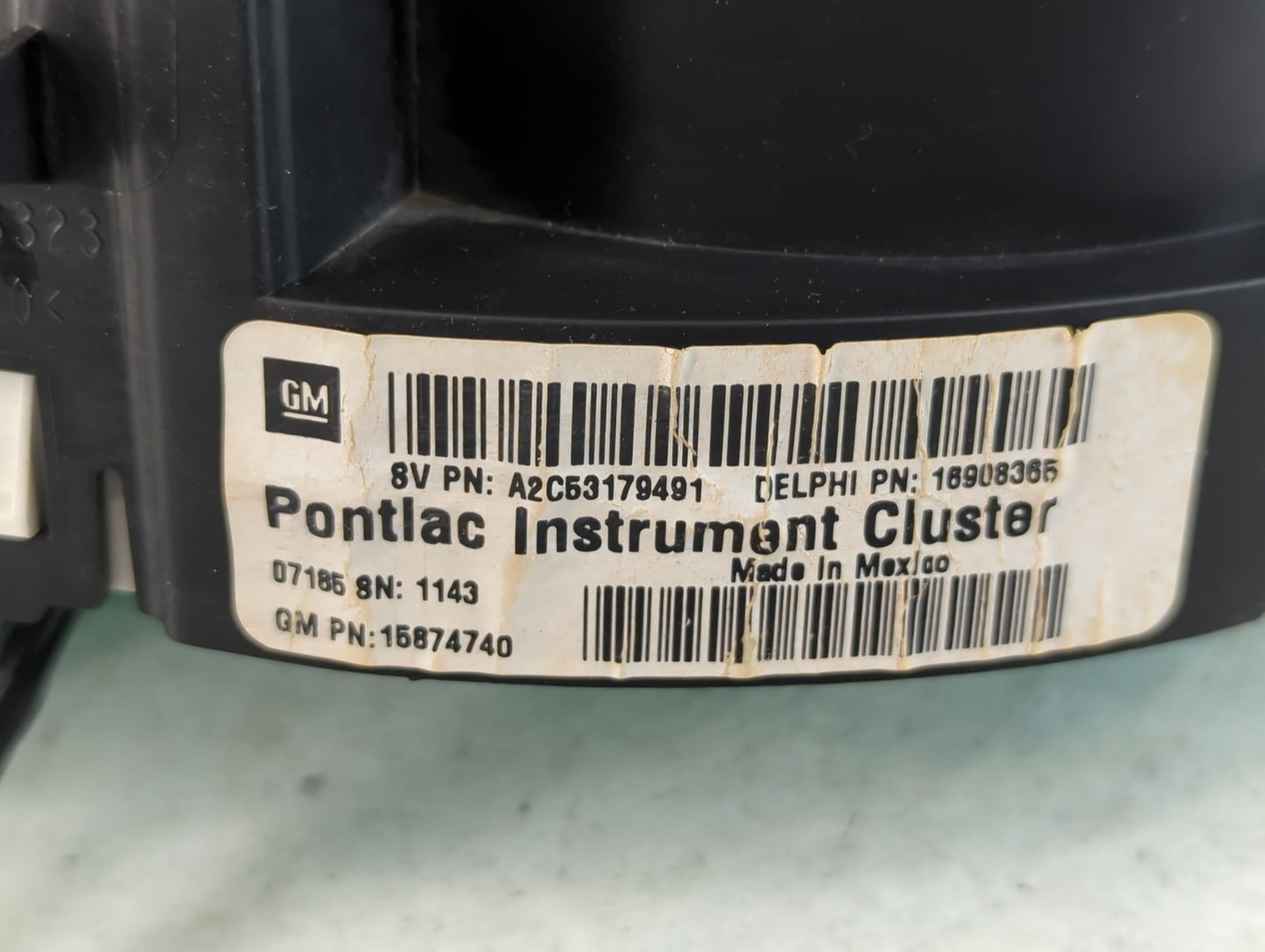 2007 Pontiac G6 Instrument Cluster Speedometer Gauges P/N:15874740 Fits OEM Used Auto Parts - Oemusedautoparts1.com