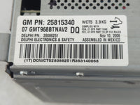 2007-2008 Gmc Acadia Radio AM FM Cd Player Receiver Replacement P/N:25815340 Fits Fits 2007 2008 OEM Used Auto Parts - Oemusedautoparts1.com