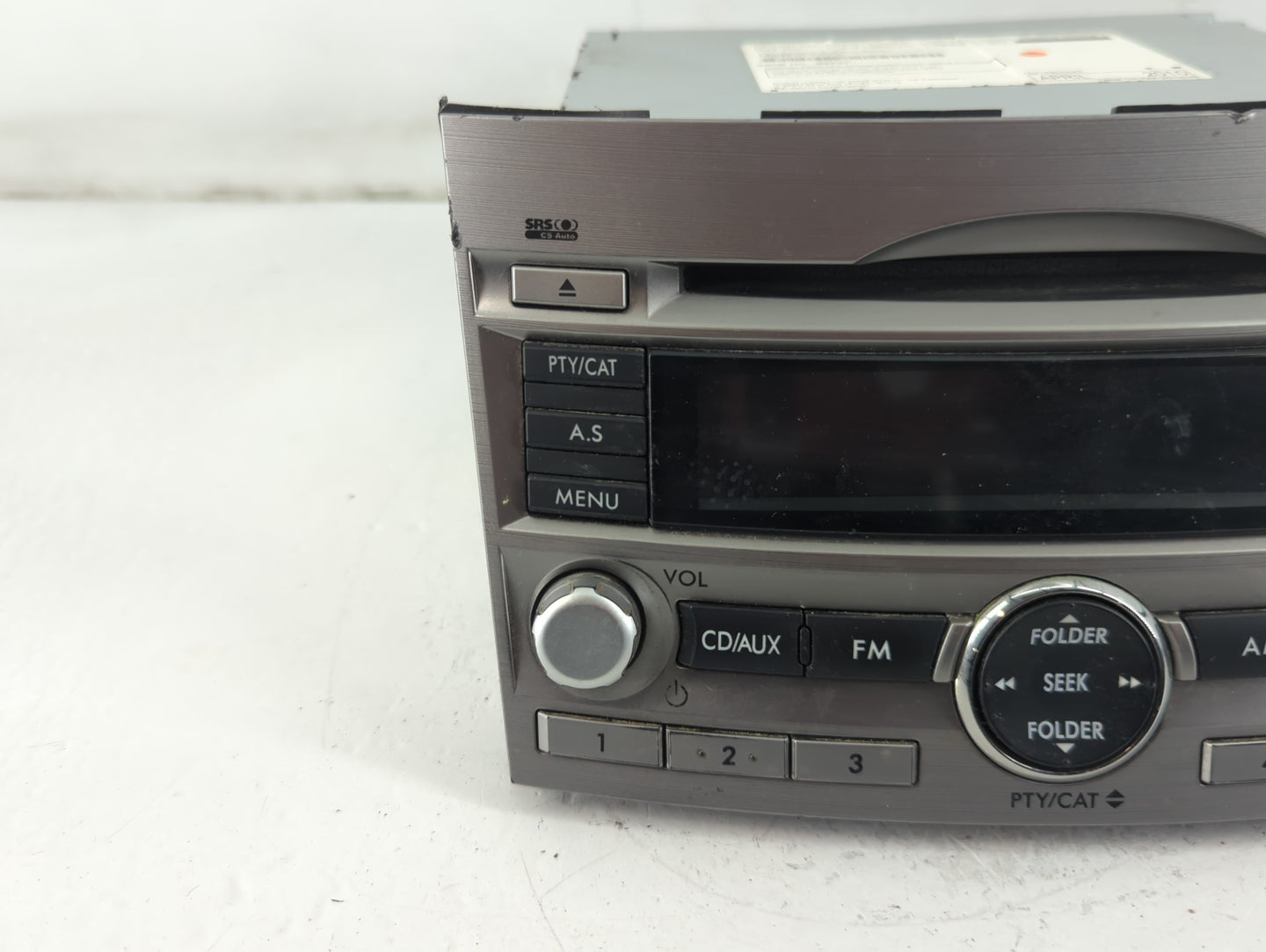 2010-2012 Subaru Legacy Radio AM FM Cd Player Receiver Replacement P/N:86201AJ64A Fits Fits 2010 2011 2012 OEM Used Auto Parts - Oemusedautoparts1.com