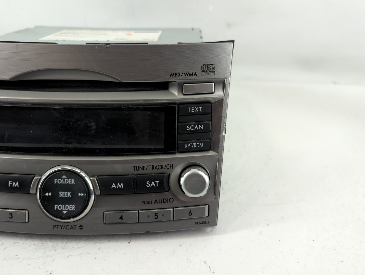 2010-2012 Subaru Legacy Radio AM FM Cd Player Receiver Replacement P/N:86201AJ64A Fits Fits 2010 2011 2012 OEM Used Auto Parts - Oemusedautoparts1.com