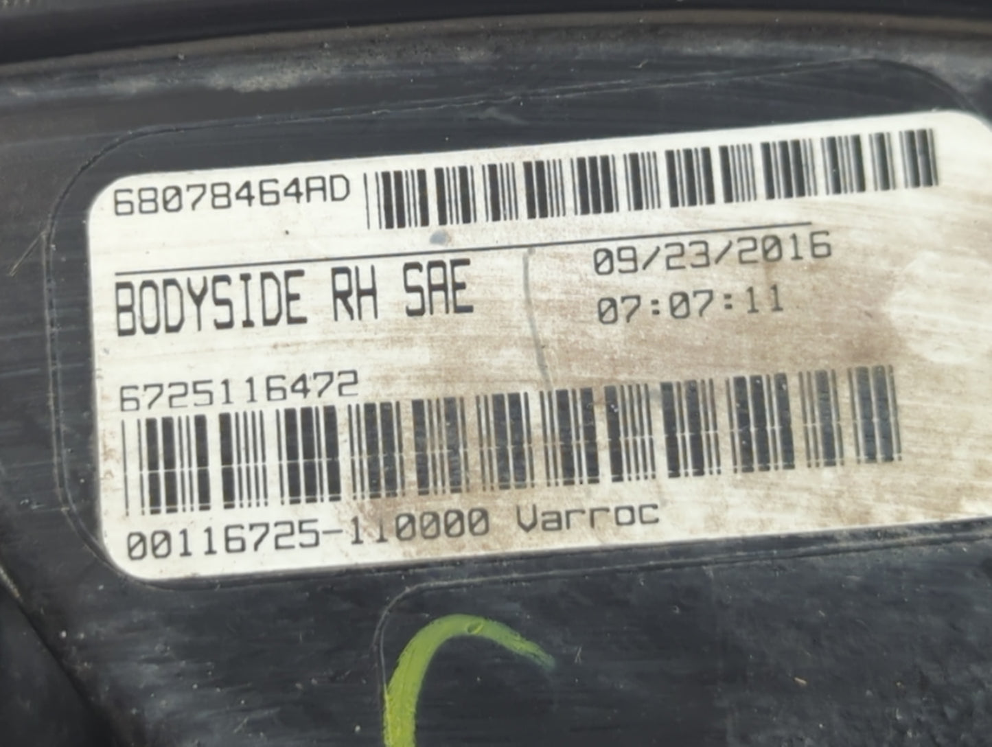 2014 Dodge Journey Tail Light Assembly Passenger Right OEM P/N:68078464AD Fits OEM Used Auto Parts - Oemusedautoparts1.com