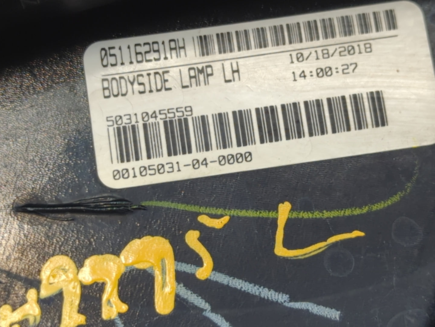 2018 Dodge Journey Tail Light Assembly Driver Left OEM P/N:5031045559 05116291AH Fits OEM Used Auto Parts - Oemusedautoparts1.com