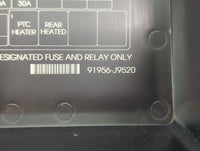 2018-2021 Hyundai Kona Fusebox Fuse Box Panel Relay Module P/N:91956-J9520 Fits Fits 2018 2019 2020 2021 OEM Used Auto Parts - Oemusedautoparts1.com