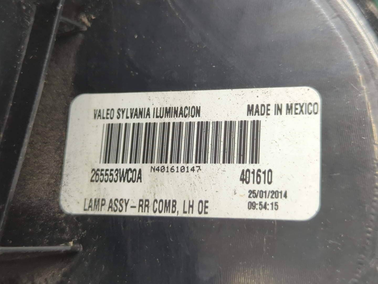 2014-2019 Nissan Versa Note Tail Light Assembly Driver Left OEM P/N:265553WC0A Fits Fits 2014 2015 2016 2017 2018 2019 OEM Used Auto Parts - Oemusedautoparts1.com