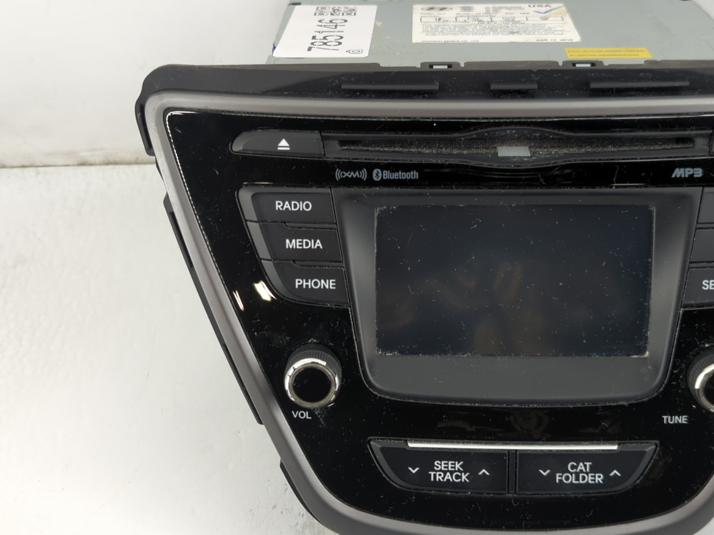 2014-2016 Hyundai Elantra Radio AM FM Cd Player Receiver Replacement P/N:96180-3X165GU Fits Fits 2014 2015 2016 OEM Used Auto Parts - Oemusedautoparts1.com