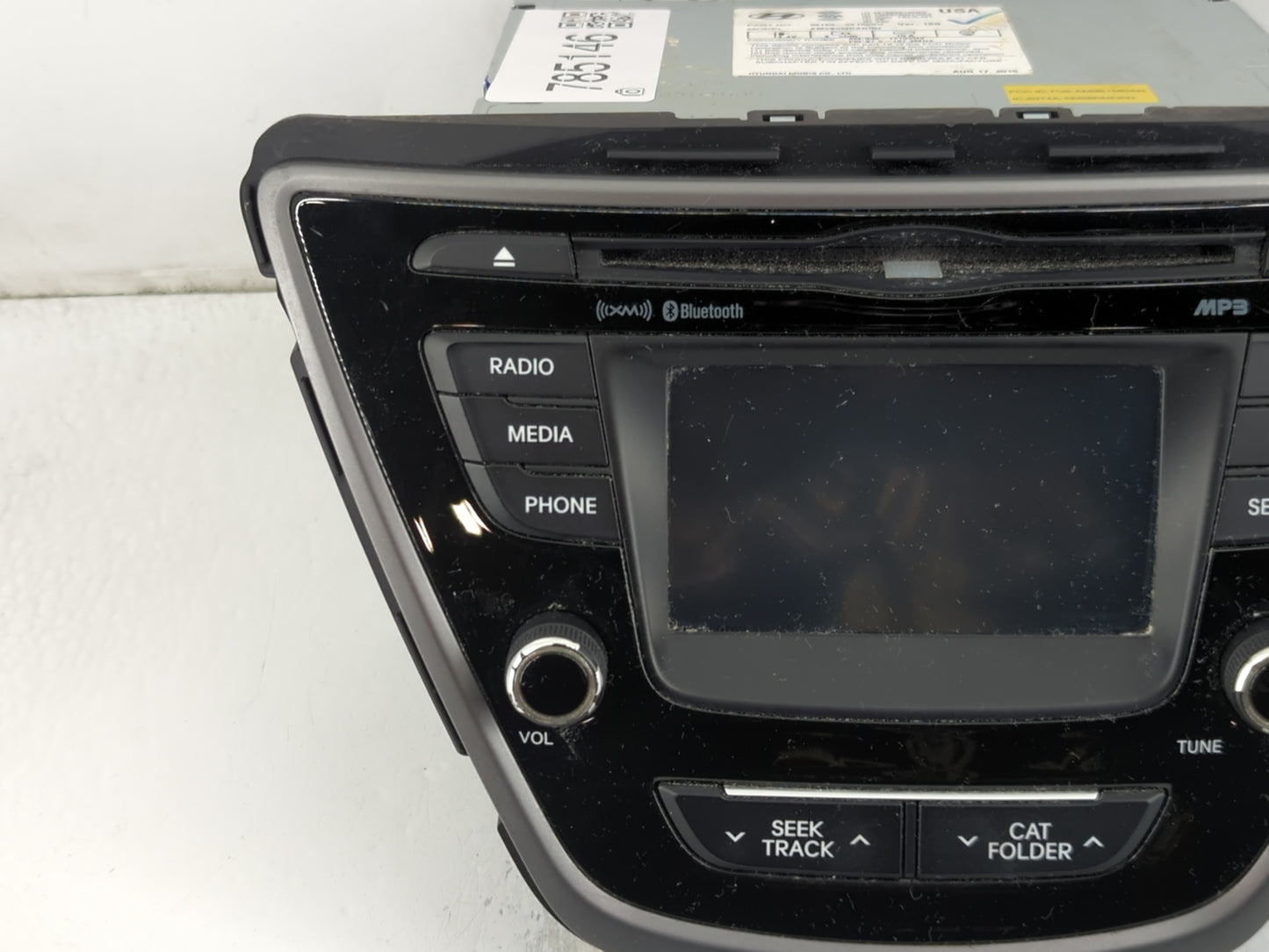 2014-2016 Hyundai Elantra Radio AM FM Cd Player Receiver Replacement P/N:96180-3X165GU Fits Fits 2014 2015 2016 OEM Used Auto Parts - Oemusedautoparts1.com