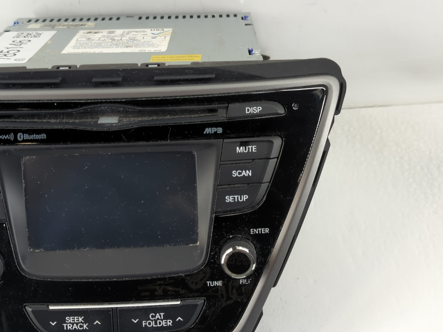2014-2016 Hyundai Elantra Radio AM FM Cd Player Receiver Replacement P/N:96180-3X165GU Fits Fits 2014 2015 2016 OEM Used Auto Parts - Oemusedautoparts1.com