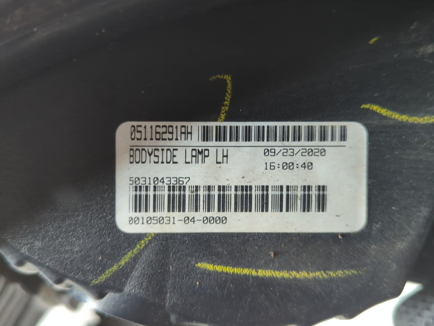 2018 Dodge Journey Tail Light Assembly Driver Left OEM P/N:5031045559 05116291AH Fits OEM Used Auto Parts - Oemusedautoparts1.com