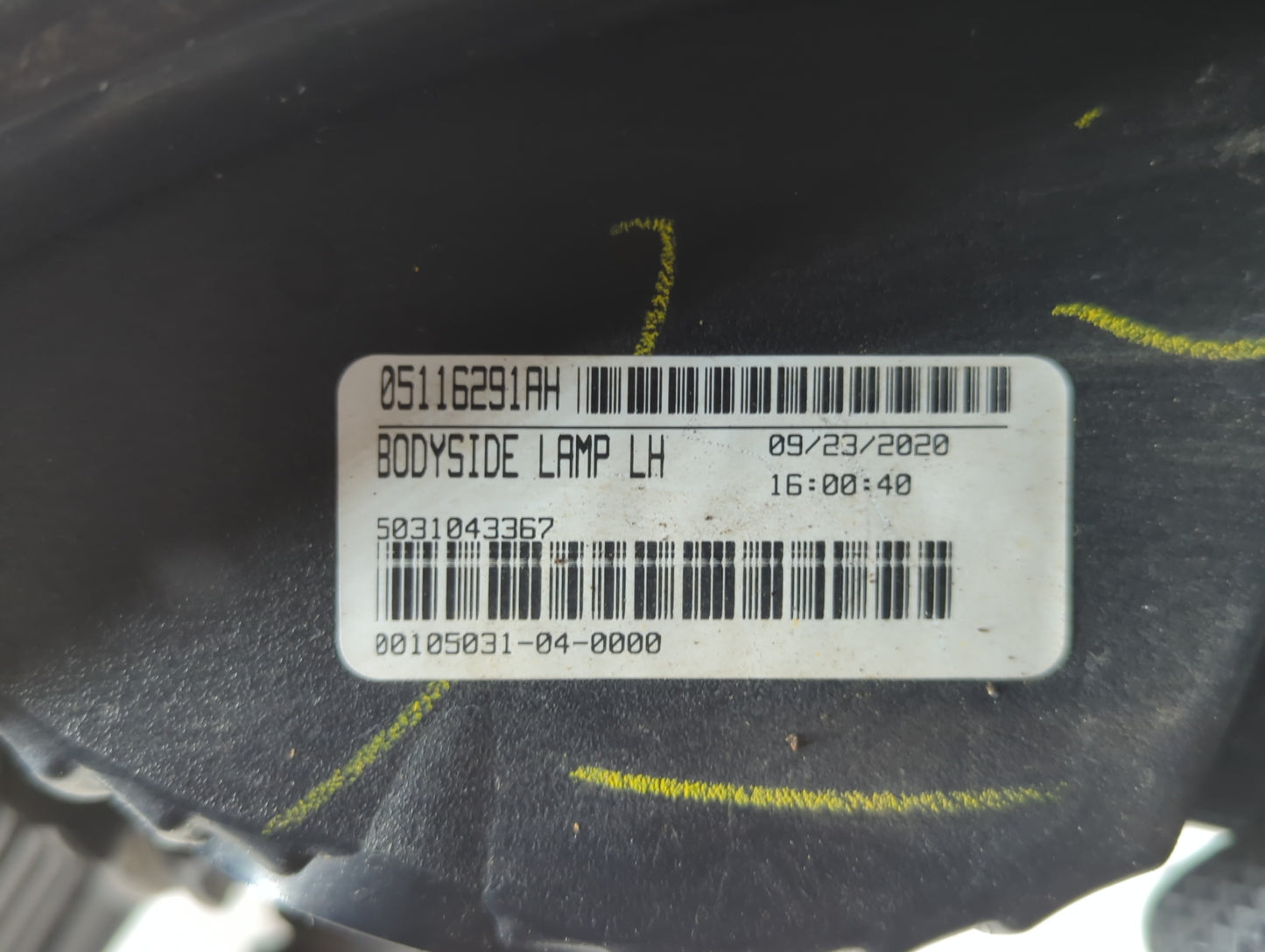 2018 Dodge Journey Tail Light Assembly Driver Left OEM P/N:5031045559 05116291AH Fits OEM Used Auto Parts - Oemusedautoparts1.com