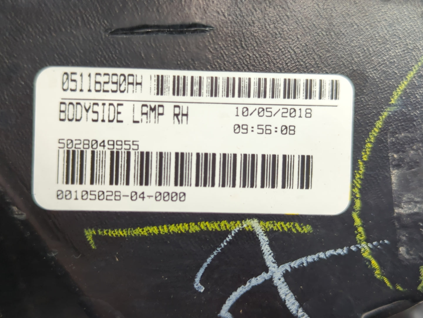 2010-2020 Dodge Journey Tail Light Assembly Passenger Right OEM P/N:05116290AH Fits OEM Used Auto Parts - Oemusedautoparts1.com