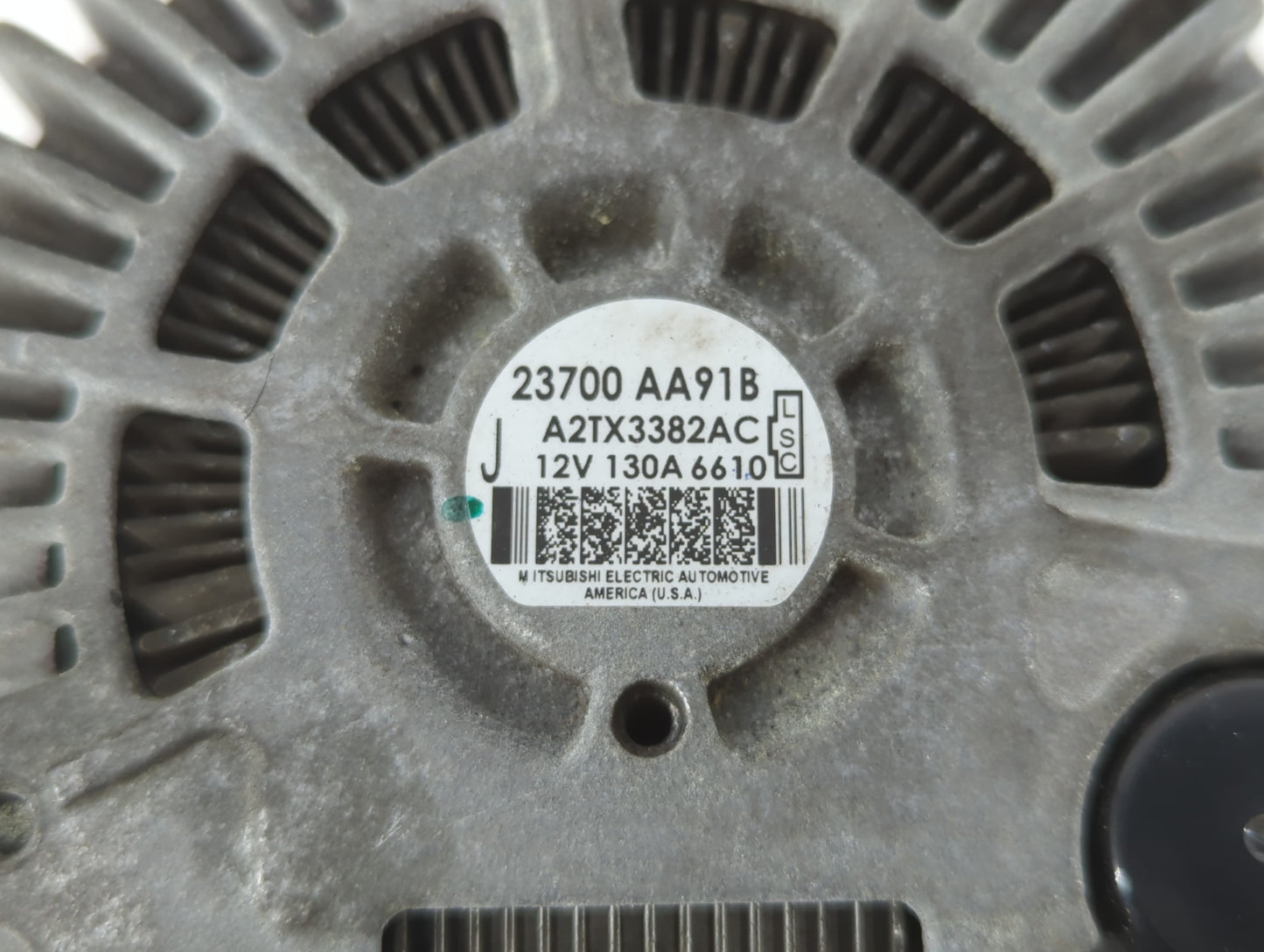 2015-2017 Subaru Legacy Alternator Replacement Generator Charging Assembly Engine OEM P/N:A2TX3382AC 23700 AA91B Fits OEM Used Auto Parts - Oemusedautoparts1.com