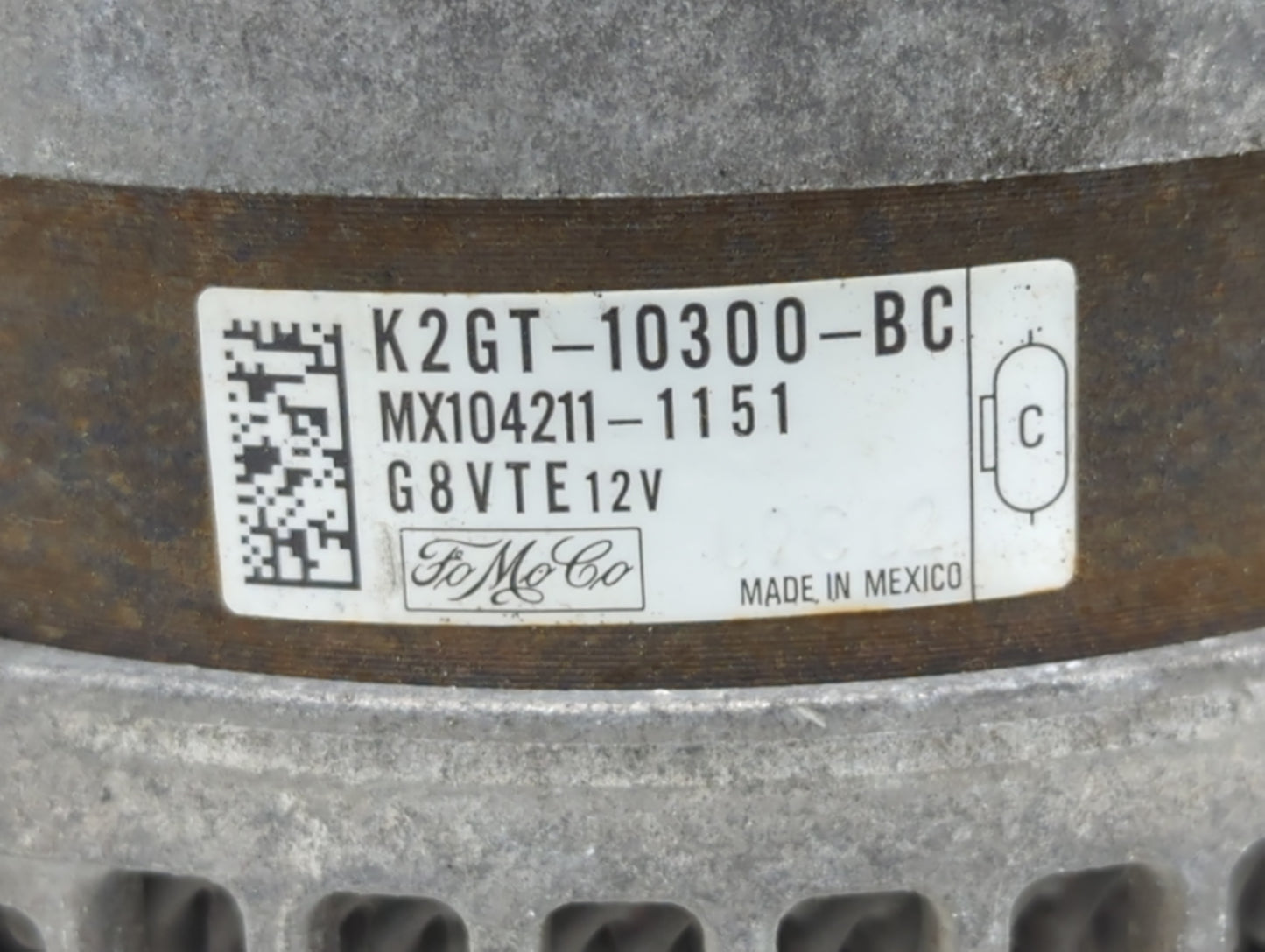 2019-2020 Ford Edge Alternator Replacement Generator Charging Assembly Engine OEM P/N:K2GT-10300-BC Fits Fits 2019 2020 OEM Used Auto Parts - Oemusedautoparts1.com