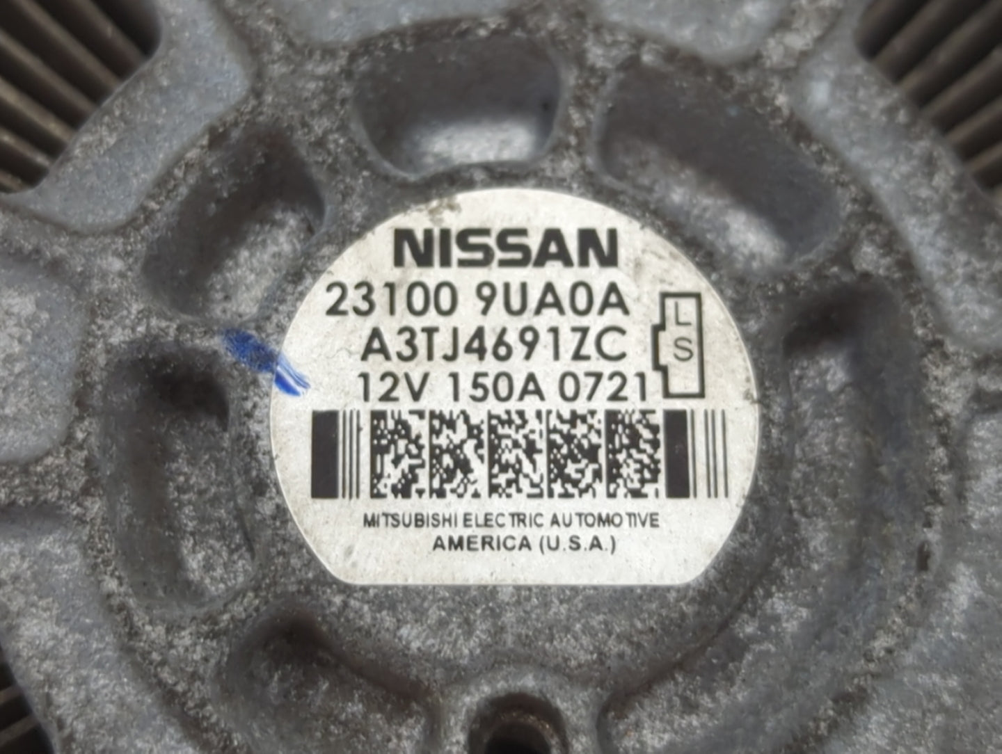 2019-2021 Nissan Maxima Alternator Replacement Generator Charging Assembly Engine OEM P/N:23100 9UA0A Fits OEM Used Auto Parts - Oemusedautoparts1.com