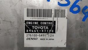 2006-2008 Toyota Prius PCM Engine Control Computer ECU ECM PCU OEM P/N:89981-47211 89661-47161 Fits Fits 2006 2007 2008 OEM Used Auto Parts - Oemusedautoparts1.com 