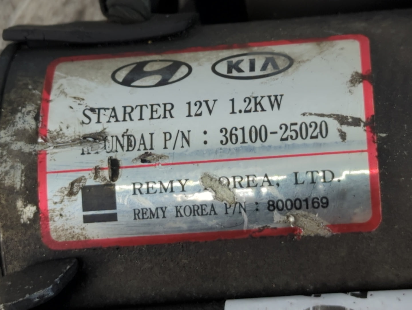2009-2012 Hyundai Genesis Car Starter Motor Solenoid OEM P/N:36100-25020 Fits Fits 2006 2007 2008 2009 2010 2011 2012 OEM Used Auto Parts - Oemusedautoparts1.com