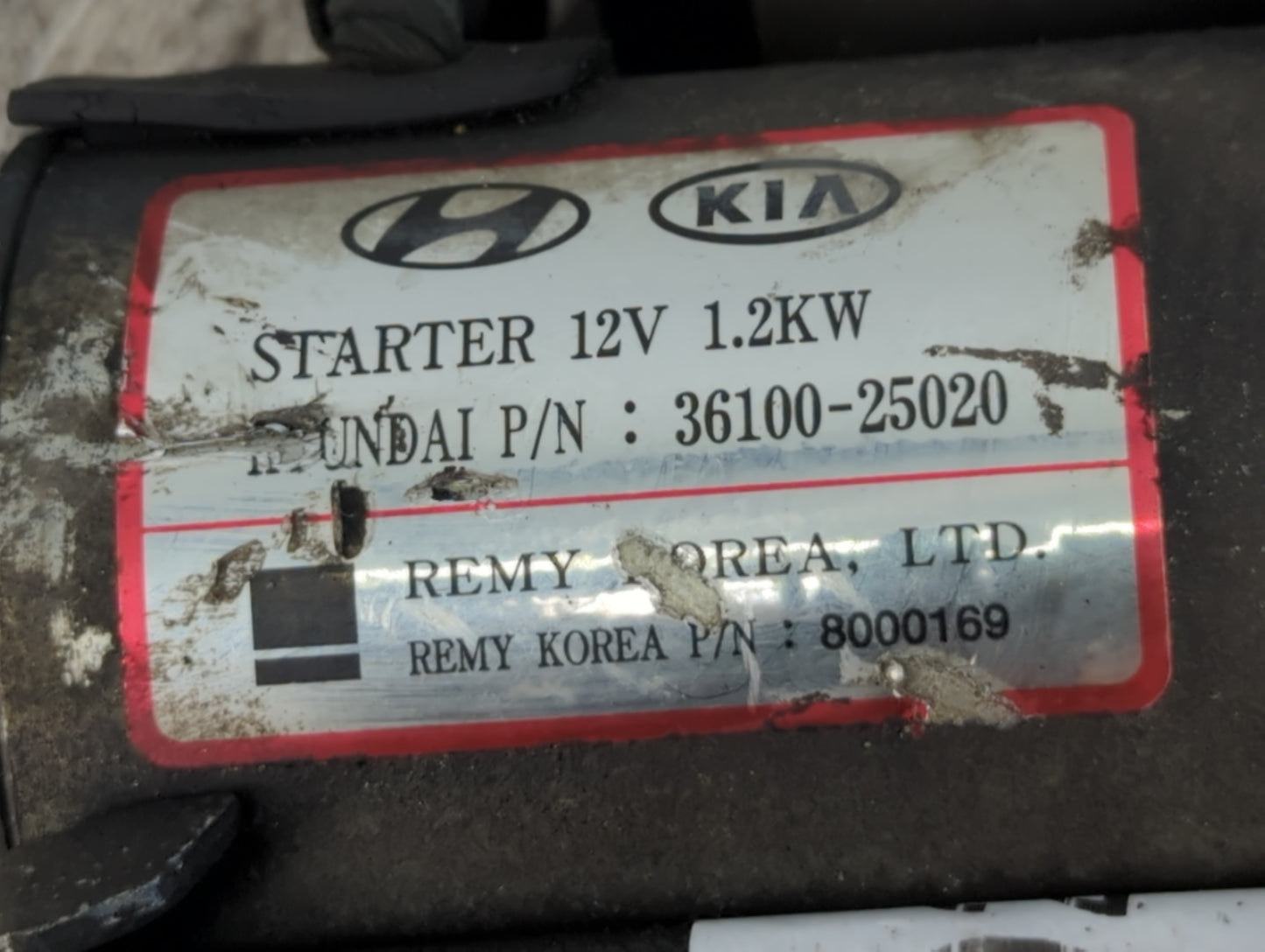 2009-2012 Hyundai Genesis Car Starter Motor Solenoid OEM P/N:36100-25020 Fits Fits 2006 2007 2008 2009 2010 2011 2012 OEM Used Auto Parts - Oemusedautoparts1.com