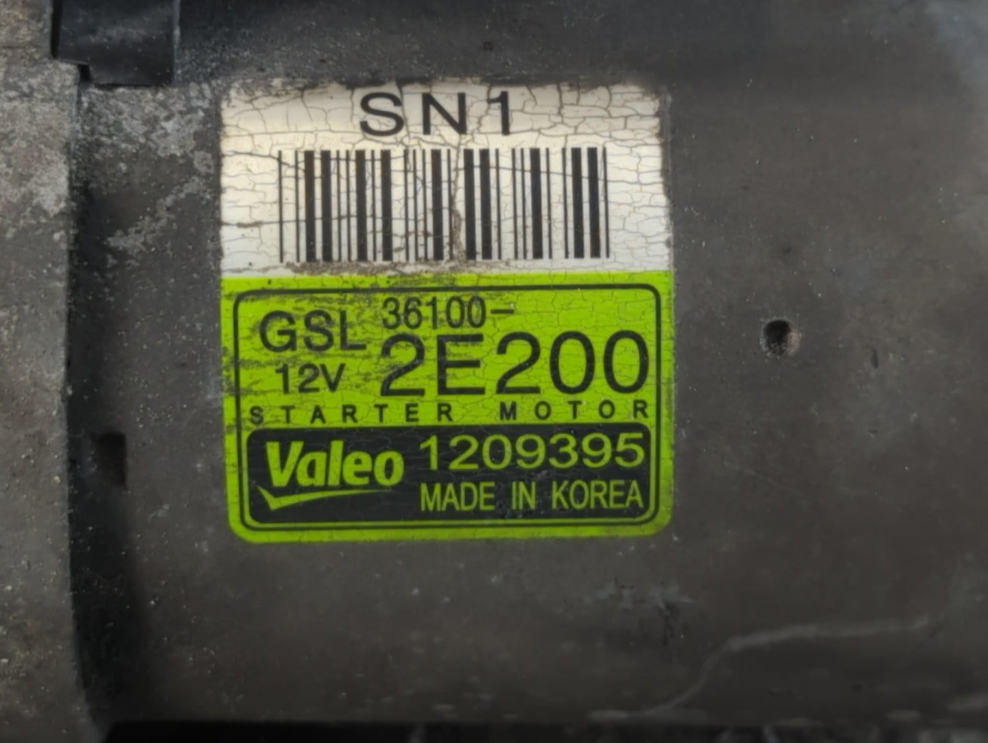 2016-2021 Hyundai Tucson Car Starter Motor Solenoid OEM P/N:1209395 36100-2E200 Fits OEM Used Auto Parts - Oemusedautoparts1.com
