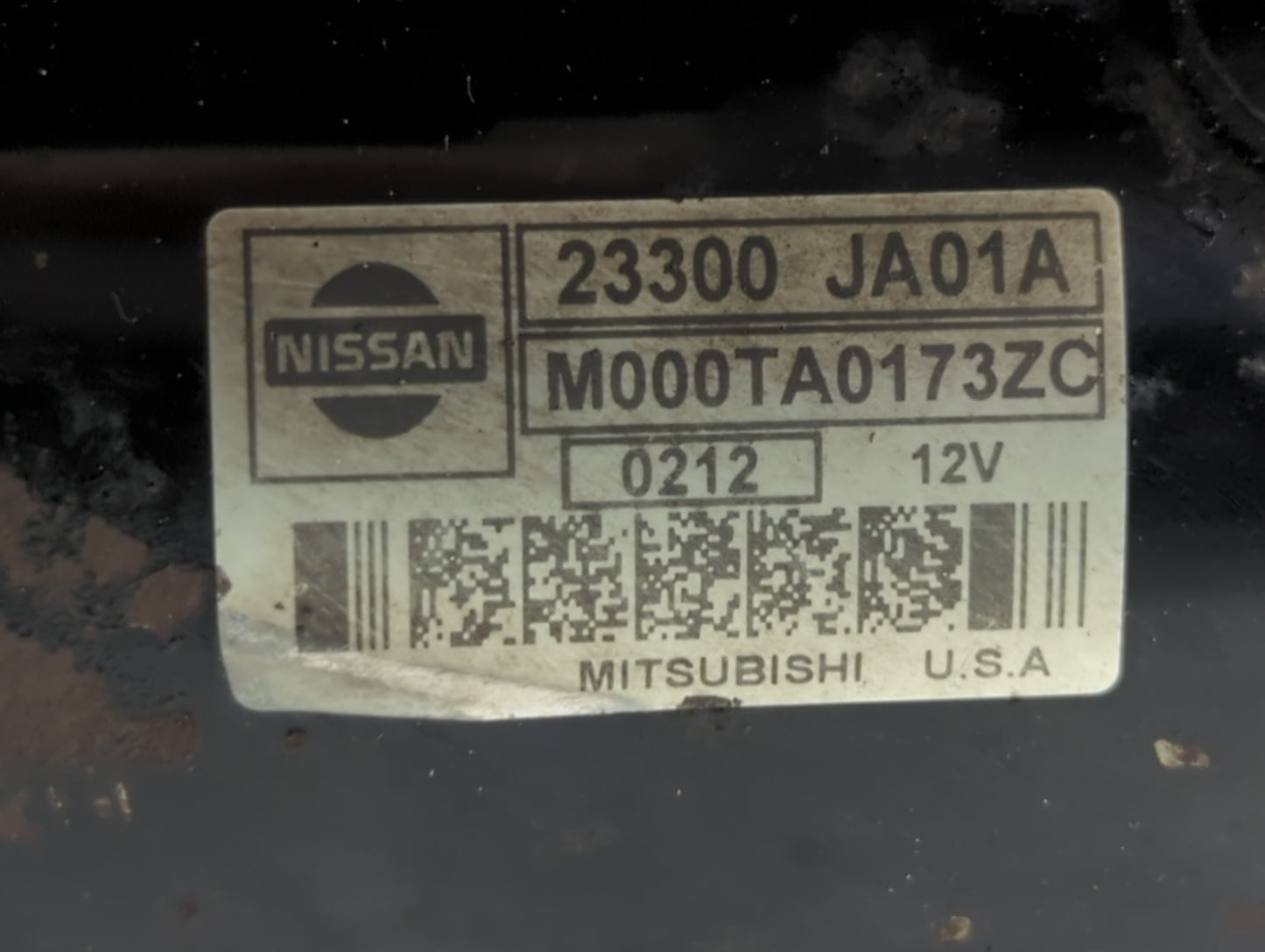 2007-2013 Nissan Altima Car Starter Motor Solenoid OEM P/N:M000TA0173ZC 23300 JA01A Fits Fits 2007 2008 2009 2010 2011 2012 2013 OEM Used Auto Parts - Oemusedautoparts1.com